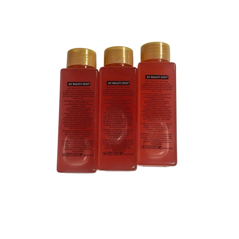 MY BEAUTY SPOT set of 3 scented body wash 2.7 oz SPICED‎ APPLE CARAMEL